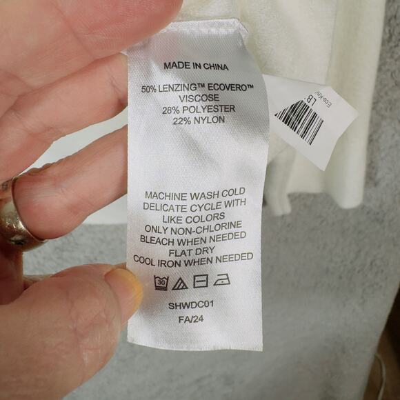 Quince Eco-Knit Milano Stitch Mock White Neck Pullover XL - Picture 5 of 7